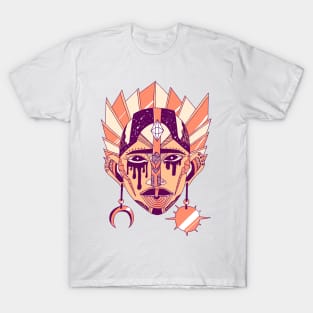 Peach African Mask No 12 T-Shirt